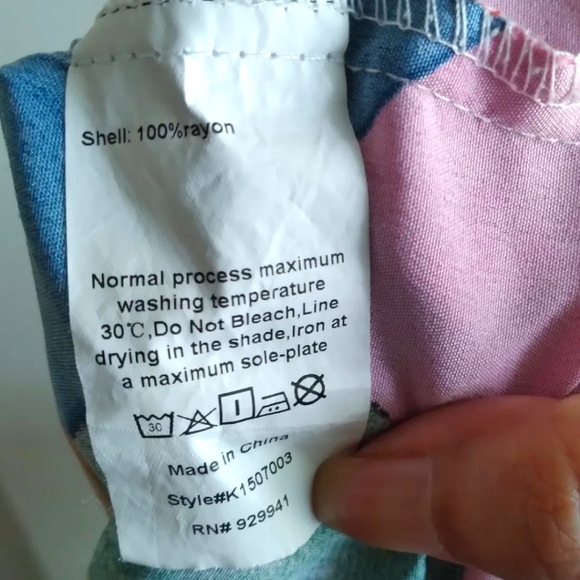 Luukse Multicolor Geometric print Wide Leg Palazzo pants, size Medium - Picture 8 of 9